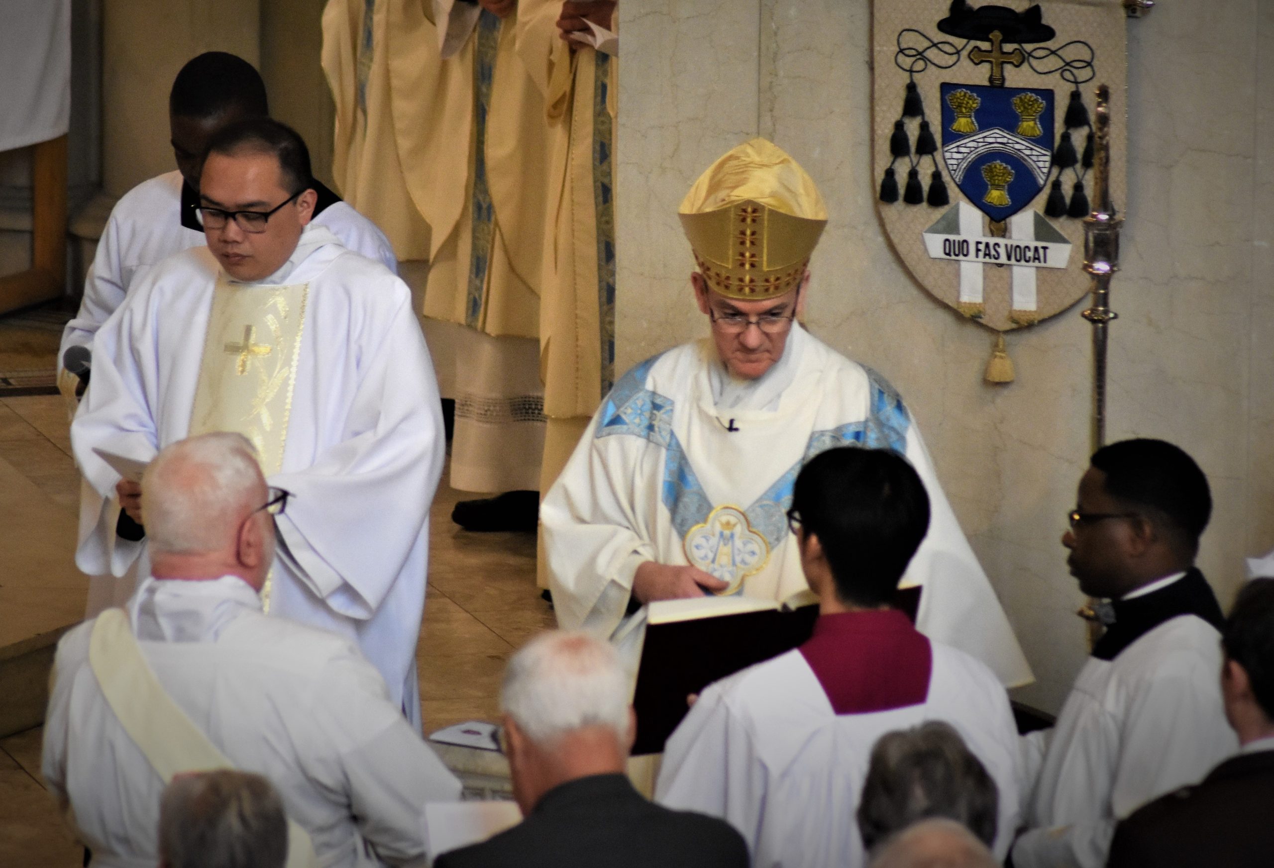 Fr Peter Hapgood-Strickland is presented to Bishop John